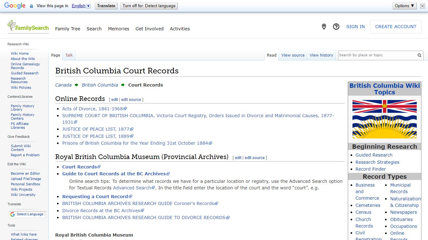 British Columbia Court Records • FamilySearch